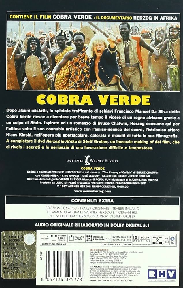 Cobra verde [Import italien]: Amazon.co.uk: Klaus Kinski